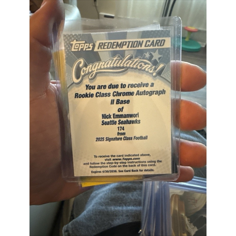 Topps Signature Class Nick Emmanwori Rookie Auto Redemption Card Base #174